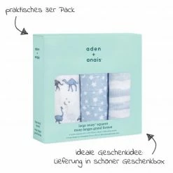 Aden + anais Mullwindel / Mulltuch / Pucktuch - 3er Pack Classic Musy 70 x 70 cm - Rising Star -Wickeln Verkaufsladen aden anais mullwindel mulltuch pucktuch 3er pack classic musy 70 x 70 cm rising star amsc30006 d2