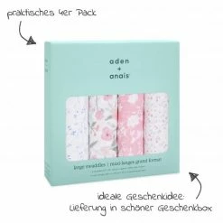 Aden + anais Mullwindel / Mulltuch / Pucktuch - Classic Swaddles - 4er Pack - 120 x 120 cm - Ma Fleur 8 Aden + anais Mullwindel / Mulltuch / Pucktuch - Classic Swaddles - 4er Pack - 120 x 120 cm - Ma Fleur -Wickeln Verkaufsladen aden anais mullwindel mulltuch pucktuch classic swaddles 4er pack 120 x 120 cm ma fleur aswc40007 d2