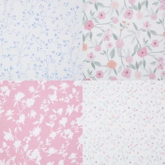 Aden + anais Mullwindel / Mulltuch / Pucktuch - Classic Swaddles - 4er Pack - 120 x 120 cm - Ma Fleur 4 Aden + anais Mullwindel / Mulltuch / Pucktuch - Classic Swaddles - 4er Pack - 120 x 120 cm - Ma Fleur – Bild 4
