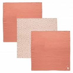 Bébé-jou Mullwindel 3er Pack Musselin 70 x 70 cm - Wish Pink