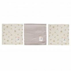 Bébé-jou Pflegetuch 3er Pack Musselin 32 x 32 cm - Wish Grey