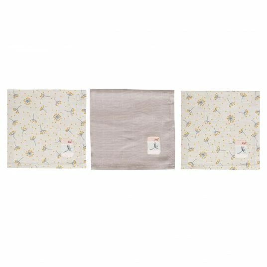 Bébé-jou Pflegetuch 3er Pack Musselin 32 x 32 cm - Wish Grey 1 Bébé-jou Pflegetuch 3er Pack Musselin 32 x 32 cm - Wish Grey