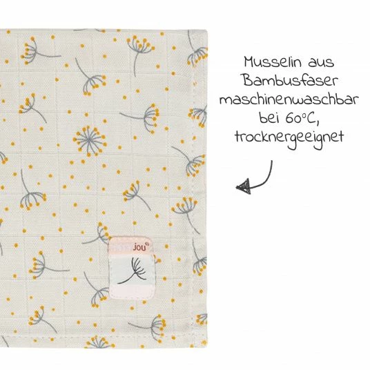 Bébé-jou Pflegetuch 3er Pack Musselin 32 x 32 cm - Wish Grey 4 Bébé-jou Pflegetuch 3er Pack Musselin 32 x 32 cm - Wish Grey – Bild 4