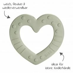 Bibs Beißring - Baby Bitie - Heart - Sage -Wickeln Verkaufsladen bibs beissring baby bitie heart sage 3100250 d2