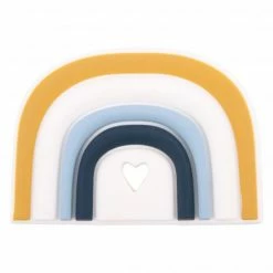 Bieco Beißring aus Silikon - Regenbogen