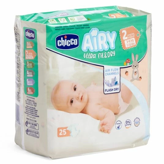 Chicco Windeln 25er Pack Airy Ultra Fit&Dry - Gr. 2 1 Chicco Windeln 25er Pack Airy Ultra Fit&Dry - Gr. 2