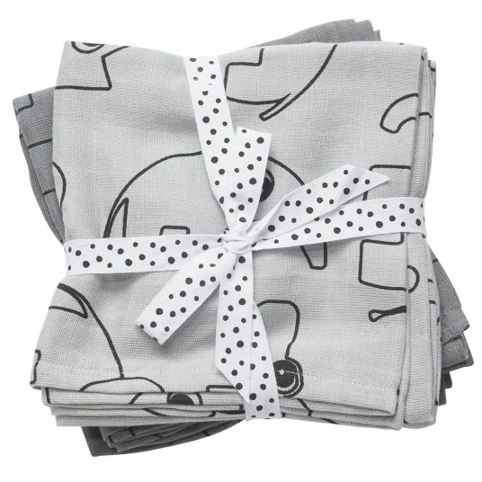 Done by Deer Mullwindel / Mulltuch / Pucktuch - 2er Pack - 120 x 120 cm - Deer Friends - Grau 1 Done by Deer Mullwindel / Mulltuch / Pucktuch - 2er Pack - 120 x 120 cm - Deer Friends - Grau