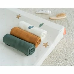 Done by Deer Mullwindel / Mulltuch / Pucktuch - 3er Pack - Organic Cotton - 70 x 70 cm - Sea Friends -Wickeln Verkaufsladen done by deer mullwindel mulltuch pucktuch 3er pack organic cotton 70 x 70 cm sea friends 3013460 d4