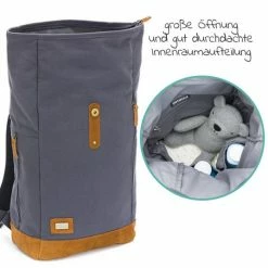 Fillikid Wickelrucksack Rolltop Canvas inkl. Wickelunterlage - Grau -Wickeln Verkaufsladen fillikid wickelrucksack rolltop canvas inkl wickelunterlage grau kp6300 41 d5