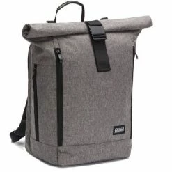 Fillikid Wickelrucksack Rolltop Dublin inkl. Wickelunterlage - Grau Melange