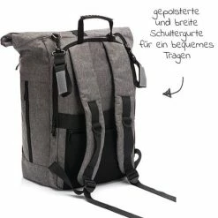 Fillikid Wickelrucksack Rolltop Dublin inkl. Wickelunterlage - Grau Melange 9 Fillikid Wickelrucksack Rolltop Dublin inkl. Wickelunterlage - Grau Melange -Wickeln Verkaufsladen fillikid wickelrucksack rolltop dublin inkl wickelunterlage grau melange 7309 17 d3