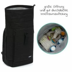 Fillikid Wickelrucksack Rolltop Dublin inkl. Wickelunterlage - Schwarz -Wickeln Verkaufsladen fillikid wickelrucksack rolltop dublin inkl wickelunterlage schwarz 7309 06 d5