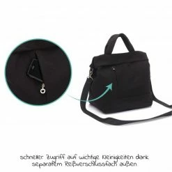 Fillikid Wickeltasche Palma mit Wickelunterlage und Thermotasche - Schwarz - Kollektion 2022 -Wickeln Verkaufsladen fillikid wickeltasche palma mit wickelunterlage und thermotasche schwarz 6410 06 d3