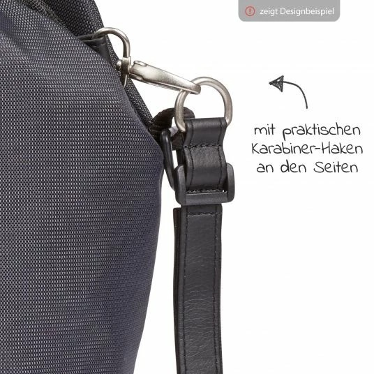 Gesslein Wickeltasche N°5 mit Wickelunterlage, Reißverschlusstasche, Täschchen & Isolierbehälter - Grau - Kollektion 2022 3 Gesslein Wickeltasche N°5 mit Wickelunterlage, Reißverschlusstasche, Täschchen & Isolierbehälter - Grau - Kollektion 2022 – Bild 3