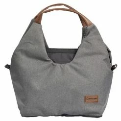 Gesslein Wickeltasche N°5 mit Wickelunterlage, Reißverschlusstasche, Täschchen & Isolierbehälter - Grau Meliert - Kollektion 2022