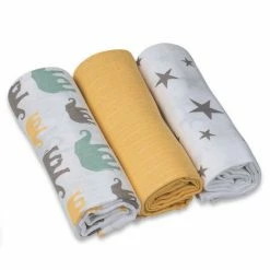 Grünspecht Mullwindel 3er Pack 70 x 70 cm - Mango