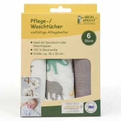 Grünspecht Pflegetuch 6er Pack 30 x 30 cm - Taupe -Wickeln Verkaufsladen grunspecht pflegetuch 6er pack 30 x 30 cm taupe 1501 v5 d2
