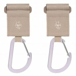 Lässig Befestigungsriemen 2er Pack Stroller Hooks für Wickeltasche - Beige