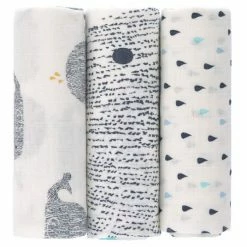 Lässig Mulltuch 3er Pack Heavenly Soft Swaddle L - Bambus 80 x 80 cm - Little Water Whale -Wickeln Verkaufsladen lassig mulltuch 3er pack heavenly soft swaddle l bambus 80 x 80 cm little water whale 1312001452 d1