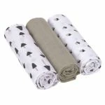 Lässig Mulltuch 3er Pack Swaddle & Burp Blanket L 85 x 85 cm - Little Forest - Rose 5 Lässig Mulltuch 3er Pack Swaddle & Burp Blanket L 85 x 85 cm - Little Forest - Rose – Bild 5