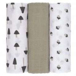 Wickeln Verkaufsladen -Wickeln Verkaufsladen lassig mulltuch 3er pack swaddle burp blanket l 85 x 85 cm little forest olive 1312008545 d1