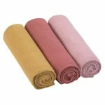 Lässig Mulltuch 3er Pack Swaddle & Burp Blanket L 85 x 85 cm - Little Forest - Rose 3 Lässig Mulltuch 3er Pack Swaddle & Burp Blanket L 85 x 85 cm - Little Forest - Rose – Bild 3