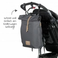 Lässig Wickelrucksack Green Label Rolltop Backpack + GRATIS Still-Schal - Anthracite -Wickeln Verkaufsladen lassig wickelrucksack green label rolltop backpack gratis still schal anthracite set 688 d4