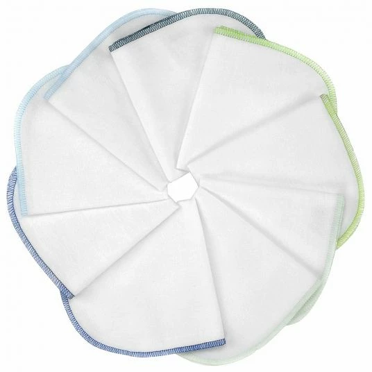 Makian Molton Flanell Baby Waschlappen 9er Pack 30 x 30 cm - Blau Grün 1 Makian Molton Flanell Baby Waschlappen 9er Pack 30 x 30 cm - Blau Grün