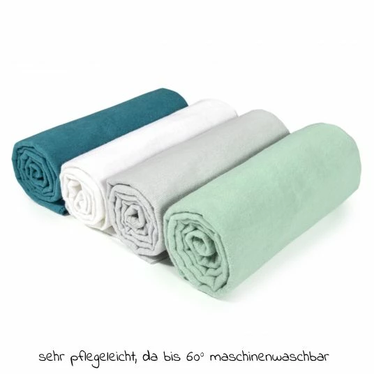 Makian Moltontuch / Moltonwindel 4er Pack 80 x 80 cm - Patina / Mint 4 Makian Moltontuch / Moltonwindel 4er Pack 80 x 80 cm - Patina / Mint – Bild 4