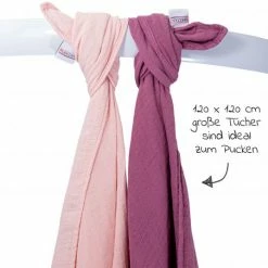Makian Mulltuch / Pucktuch 2er Pack 120 x 120 cm - Orchidee Puder -Wickeln Verkaufsladen makian mulltuch pucktuch 2er pack 120 x 120 cm orchidee puder hjpop 2 d2