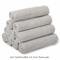 Makian Mullwindel / Mulltuch 10er Pack 80 x 80 cm - Grau -Wickeln Verkaufsladen makian mullwindel mulltuch 10er pack 80 x 80 cm grau hpg 10 d2