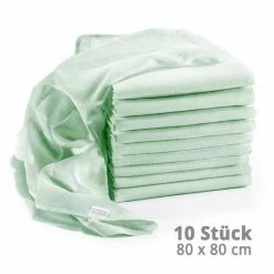 Makian Mullwindel / Mulltuch 10er Pack 80 x 80 cm - Mint