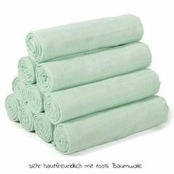 Makian Mullwindel / Mulltuch 10er Pack 80 x 80 cm - Mint -Wickeln Verkaufsladen makian mullwindel mulltuch 10er pack 80 x 80 cm mint hpm 10 d2