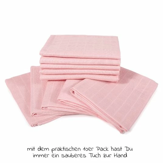 Makian Mullwindel / Mulltuch 10er Pack 80 x 80 cm - Puder 2 Makian Mullwindel / Mulltuch 10er Pack 80 x 80 cm - Puder – Bild 2