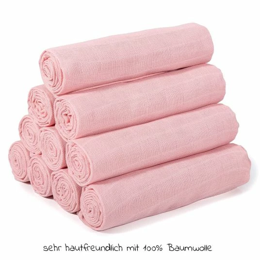 Makian Mullwindel / Mulltuch 10er Pack 80 x 80 cm - Puder 3 Makian Mullwindel / Mulltuch 10er Pack 80 x 80 cm - Puder – Bild 3