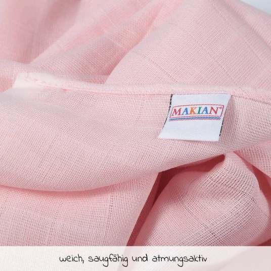 Makian Mullwindel / Mulltuch 10er Pack 80 x 80 cm - Puder 4 Makian Mullwindel / Mulltuch 10er Pack 80 x 80 cm - Puder – Bild 4