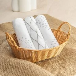 Makian Mullwindel / Mulltuch 3er Pack 80 x 80 cm - Modern Design - Grau Weiß -Wickeln Verkaufsladen makian mullwindel mulltuch 3er pack 80 x 80 cm modern design grau weiss wkt 3 d4