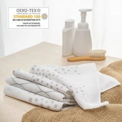 Makian Mullwindel / Mulltuch 3er Pack 80 x 80 cm - Modern Design - Grau Weiß -Wickeln Verkaufsladen makian mullwindel mulltuch 3er pack 80 x 80 cm modern design grau weiss wkt 3 d5