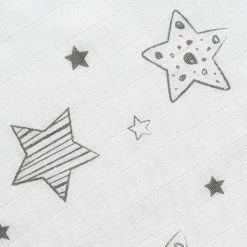 Makian Mullwindel / Mulltuch 4er Pack 70 x 70 cm - Sterne - Weiß Grau -Wickeln Verkaufsladen makian mullwindel mulltuch 4er pack 70 x 70 cm sterne weiss grau hz 4 d2