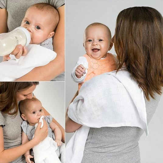 Makian Mullwindel / Mulltuch 5er Pack 70 x 70 cm - Pink Lila 6 Makian Mullwindel / Mulltuch 5er Pack 70 x 70 cm - Pink Lila – Bild 6