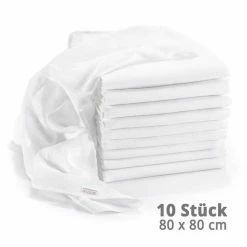 Makian Mullwindeln / Mulltücher / Spucktücher - 10er Pack 80 x 80 cm - Weiß