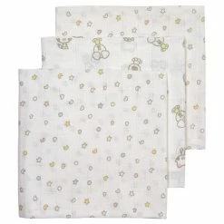Meyco Mullwindel / Mulltuch / Pucktuch - Swaddle - 3er Pack - 70 x 70 cm - Woezel & Pip