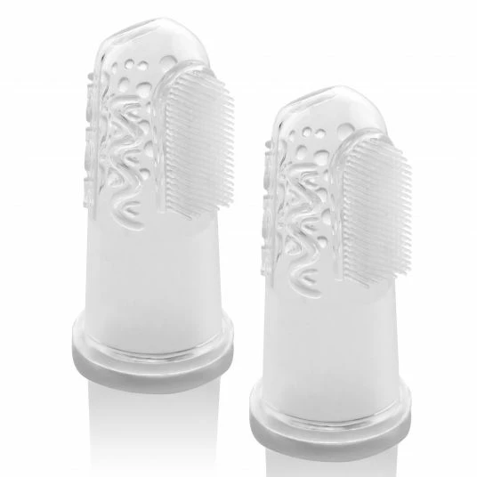 Reer Fingerzahnbürste 2 Stück aus Silikon 1 Reer Fingerzahnbürste 2 Stück aus Silikon