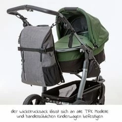 TFK Wickelrucksack inkl. Wickelunterlage & Flaschenhalter - Grau - Kollektion 2022 -Wickeln Verkaufsladen tfk wickelrucksack inkl wickelunterlage flaschenhalter grau t 030 315 d3