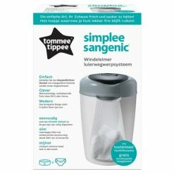 Tommee Tippee Windeleimer Simplee Sangenic inkl. 1 Nachfüllkassette - Greenfilm™ - Weiß Grau -Wickeln Verkaufsladen tommee tippee windeleimer simplee sangenic inkl 1 nachfullkassette greenfilm weiss grau 87003103 d4