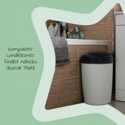 Tommee Tippee Windeleimer Simplee Sangenic inkl. 6 Nachfüllkassetten - Greenfilm™ - Weiß Grau -Wickeln Verkaufsladen tommee tippee windeleimer simplee sangenic inkl 6 nachfullkassetten greenfilm weiss grau 87002003 d4