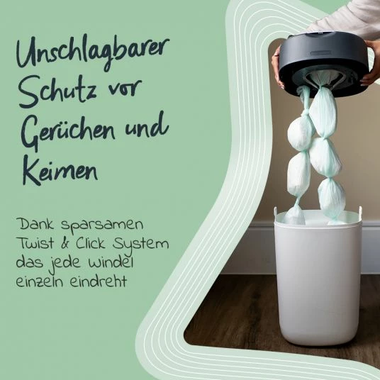 Tommee Tippee Windeleimer Twist and Click Sangenic inkl. 6 Nachfüllkassetten - Greenfilm™ - Weiß 3 Tommee Tippee Windeleimer Twist and Click Sangenic inkl. 6 Nachfüllkassetten - Greenfilm™ - Weiß – Bild 3