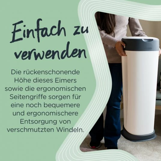 Tommee Tippee Windeleimer Twist and Click Sangenic XL inkl. 1 Nachfüllkassette - Greenfilm™ - Weiß 3 Tommee Tippee Windeleimer Twist and Click Sangenic XL inkl. 1 Nachfüllkassette - Greenfilm™ - Weiß – Bild 3