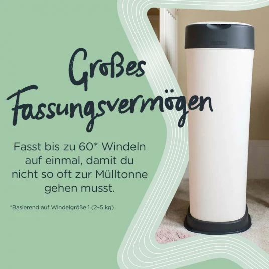 Tommee Tippee Windeleimer Twist and Click Sangenic XL inkl. 1 Nachfüllkassette - Greenfilm™ - Weiß 4 Tommee Tippee Windeleimer Twist and Click Sangenic XL inkl. 1 Nachfüllkassette - Greenfilm™ - Weiß – Bild 4
